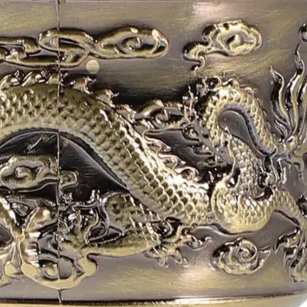 Sacred dragon brass teacup - Picture 9 of 9